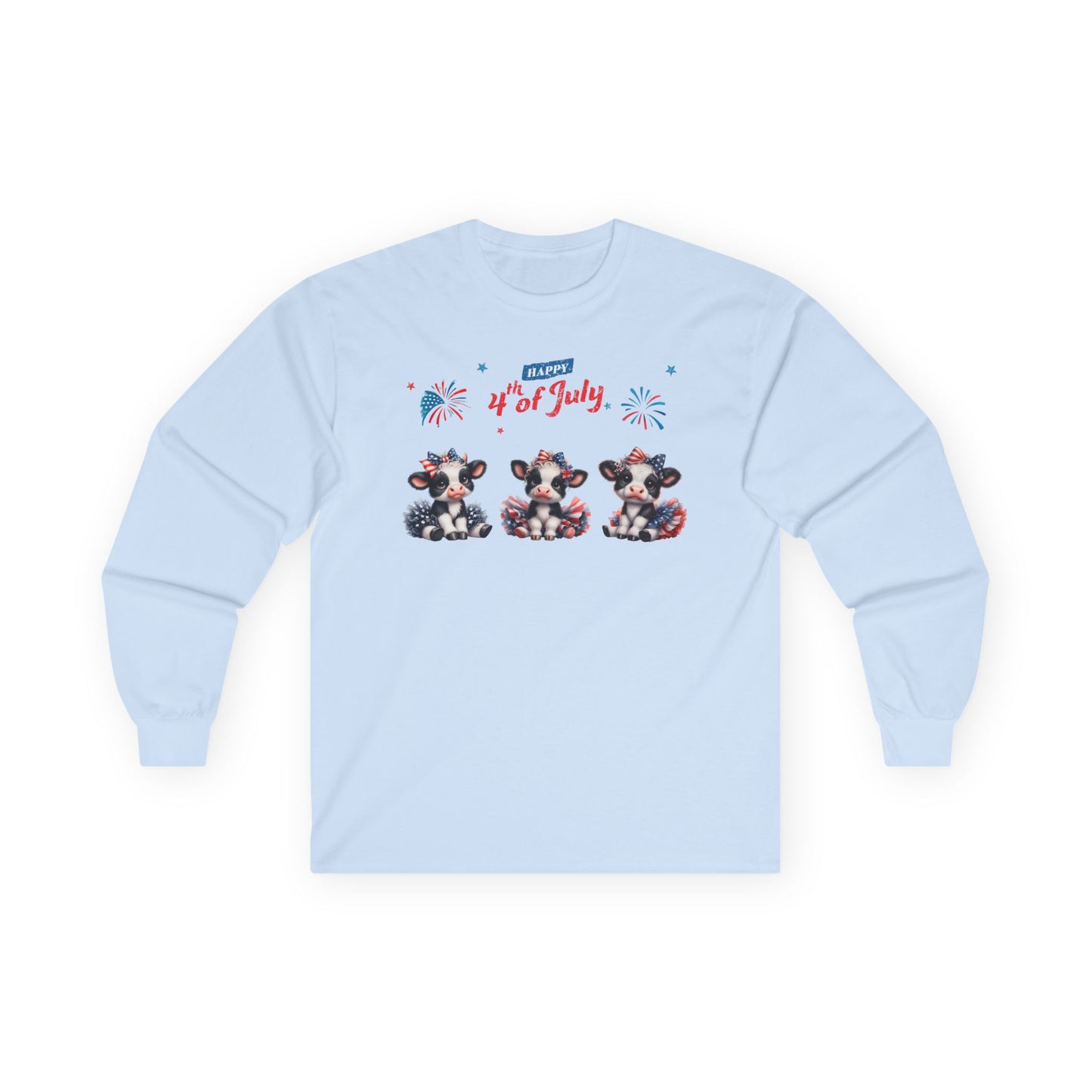 4th of July Cows in Tutus Long Sleeve T-Shirt