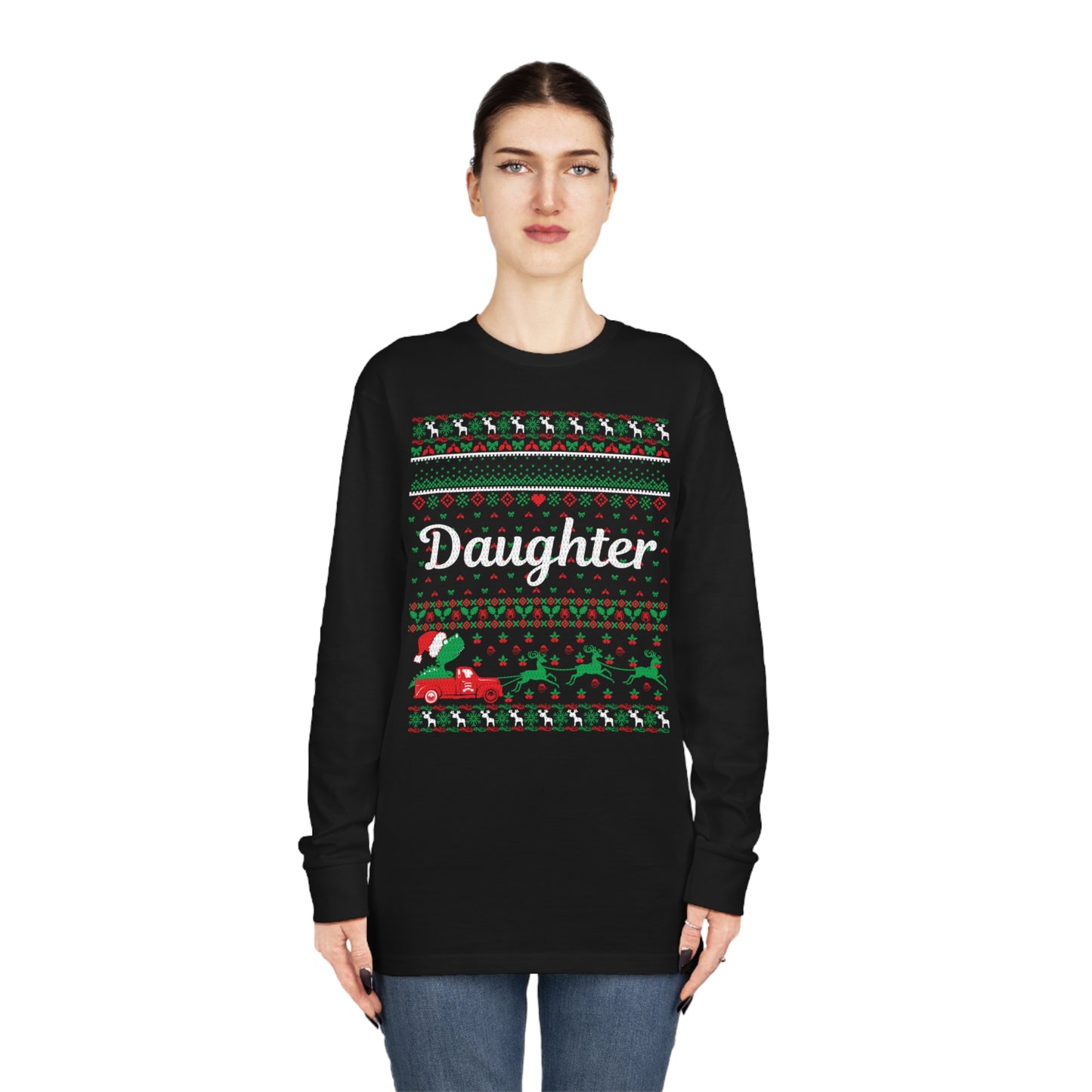 Daughter Christmas Ugly Sweater Long Sleeve T-shirt