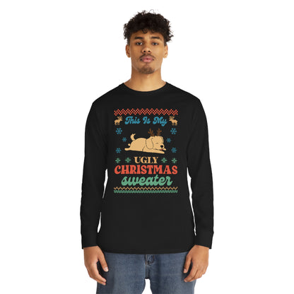 Golden Retriever This is My Ugly Christmas Sweater Long Sleeve Tee