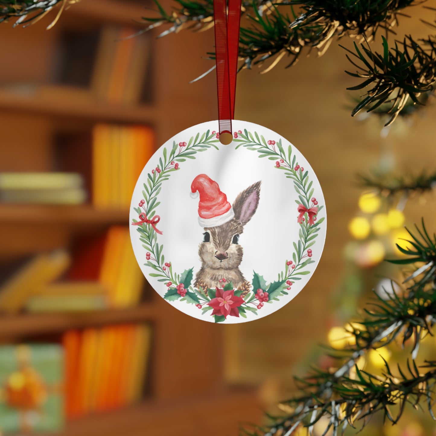 Brown Santa Rabbit Ornament