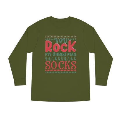 You Rock My Christmas Socks Christmas Ugly Sweater Long Sleeve Tee