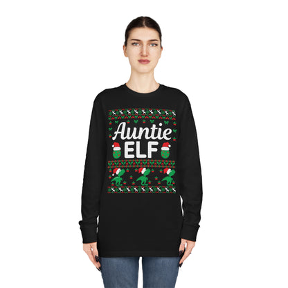 Auntie Elf Christmas Ugly Sweater Long Sleeve T-shirt