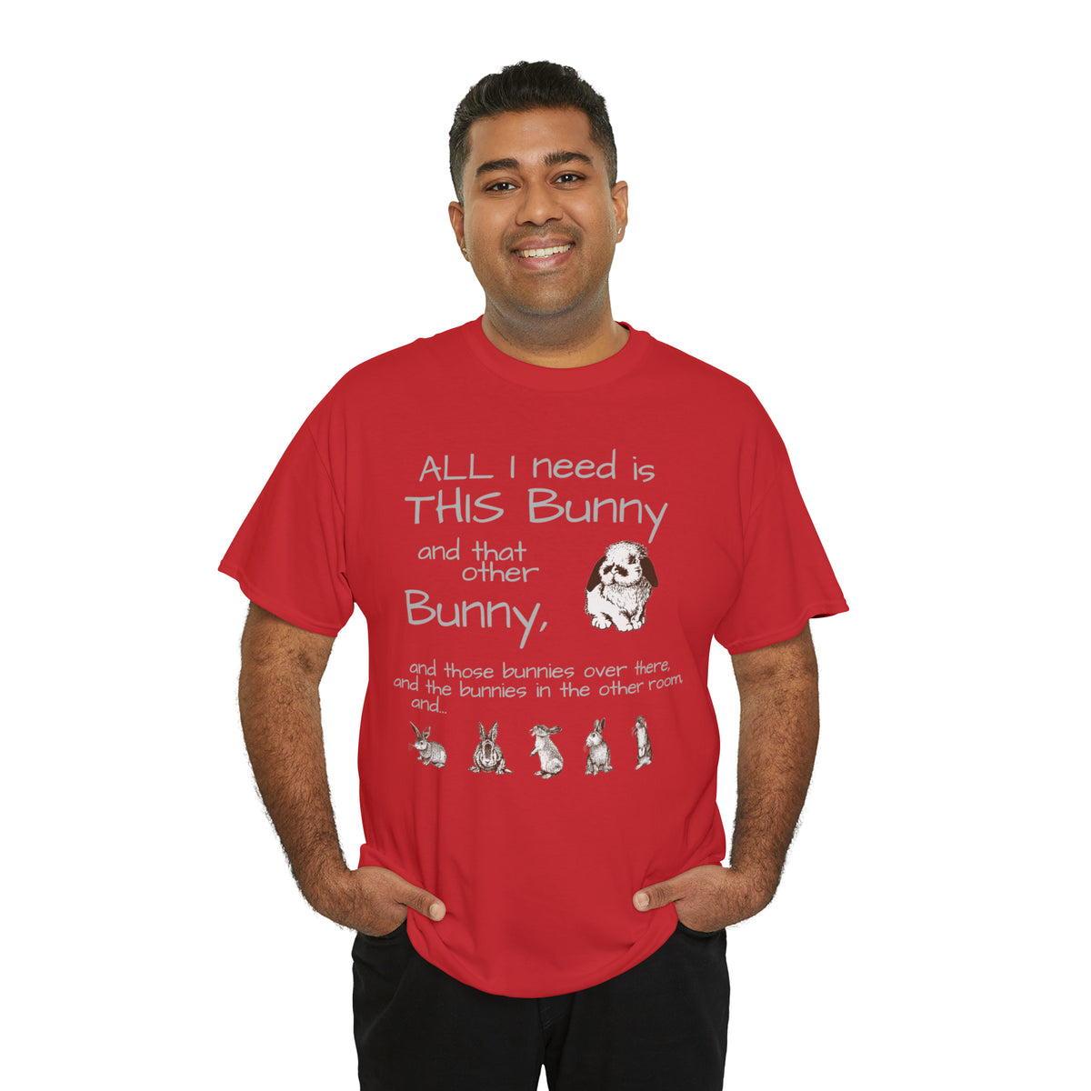 All The Bunnies Rabbit lover Unisex Heavy Cotton Tee