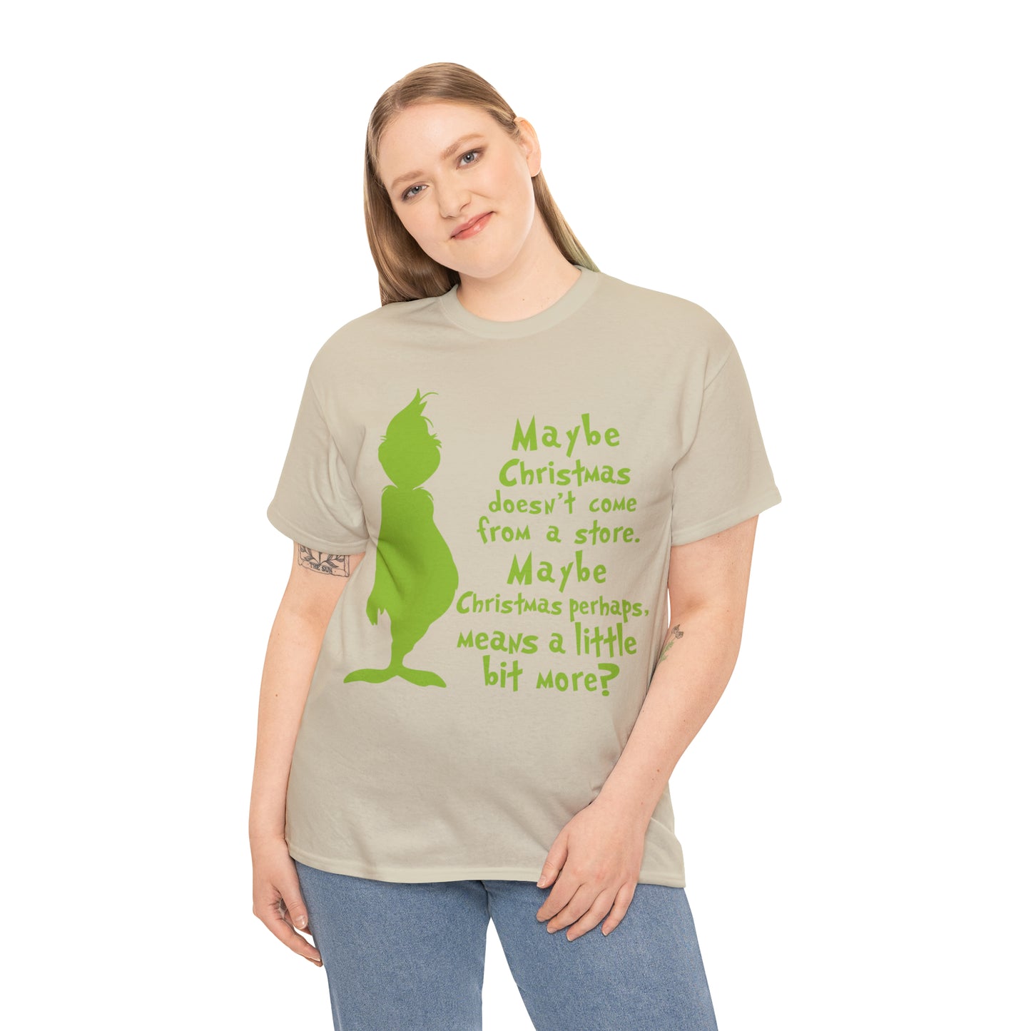 Maybe Christmas Doesn't Come From a Store Grinch Christmas Short Sleeve Tee