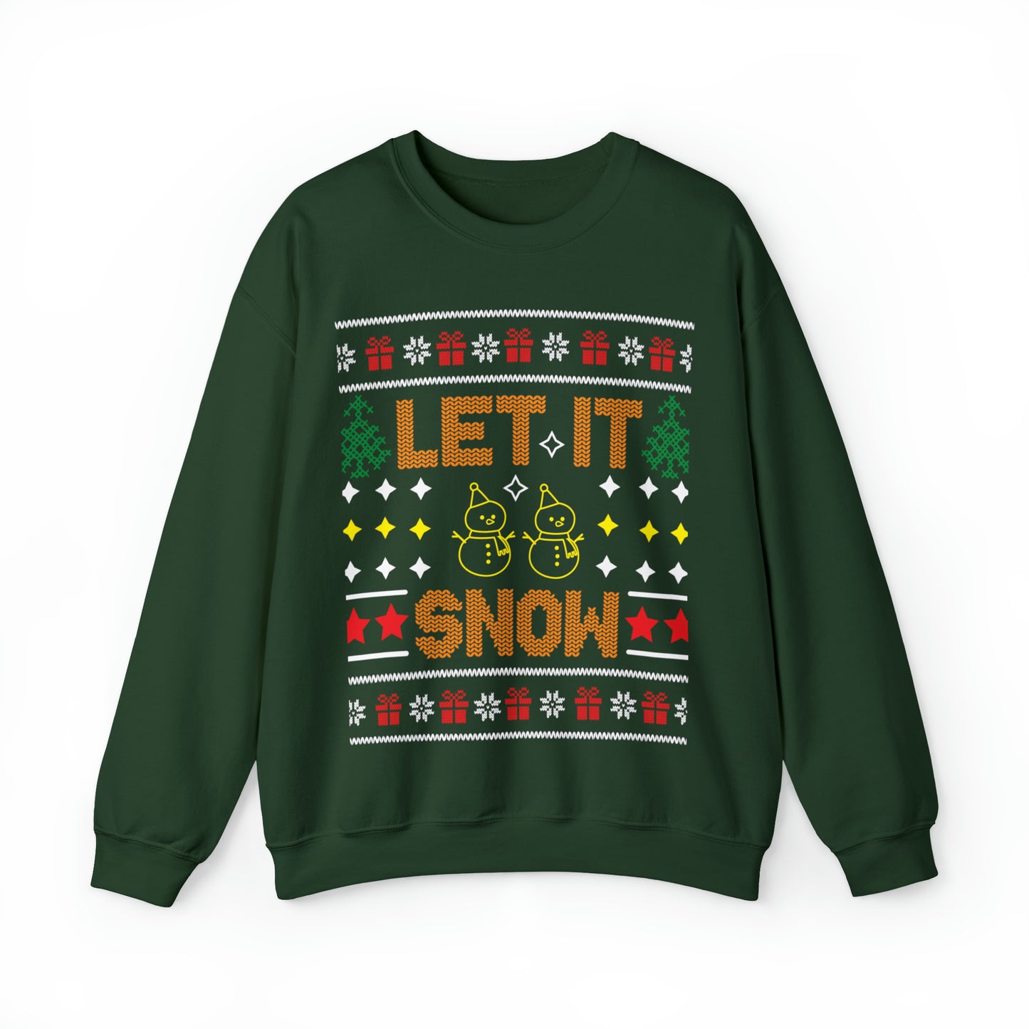 Let It Snow Snowmen Christmas Ugly Sweater Sweatshirt