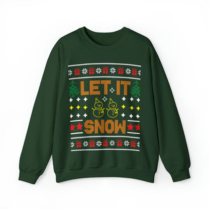 Let It Snow Snowmen Christmas Ugly Sweater Sweatshirt