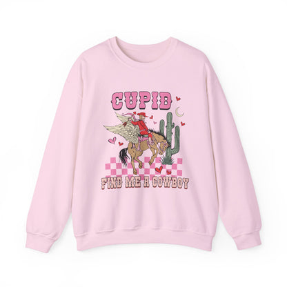 Cupid Find Me A Cowboy Valentine Sweatshirt