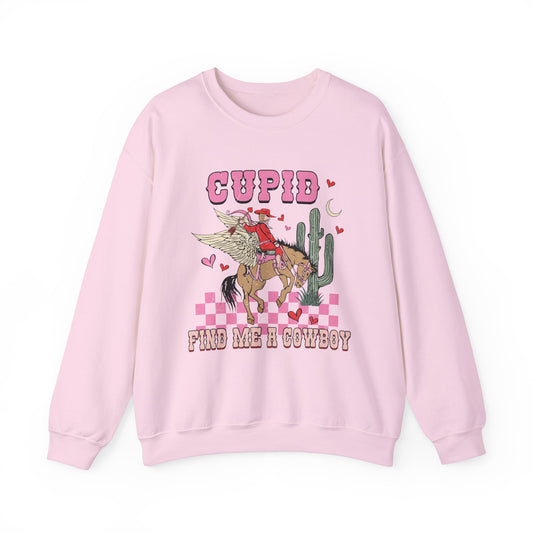 Cupid Find Me A Cowboy Valentine Sweatshirt