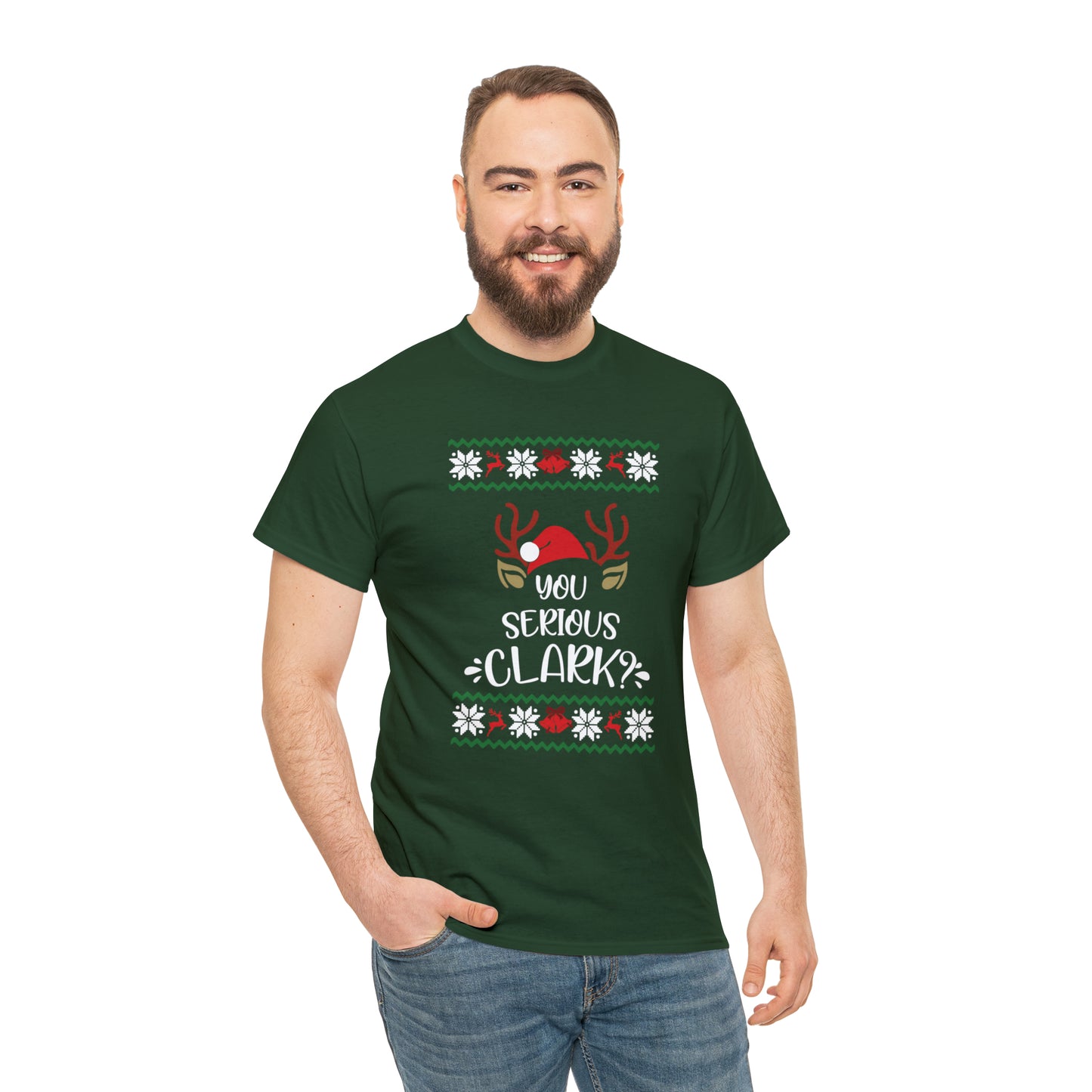 You Serious Clark? Christmas Ugly Sweater Short Sleeve Tee