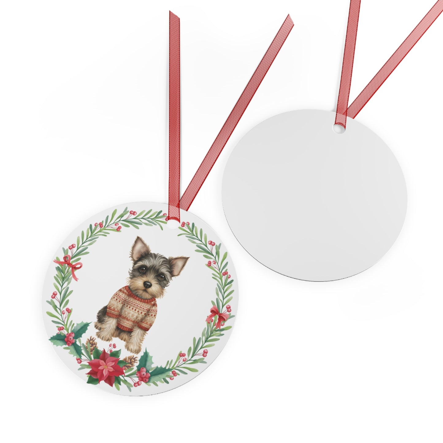 Schnauzer Dog in Sweater Ornament