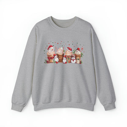 Snowmen Coffee Latte Christmas Sweatshirt