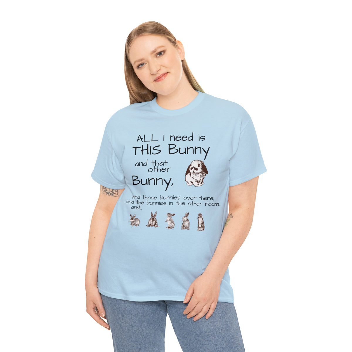 All The Bunnies Rabbit lover Unisex Heavy Cotton Tee