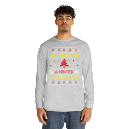 Walking in a Winter Wonderland Christmas Ugly Sweater Long Sleeve T-shirt