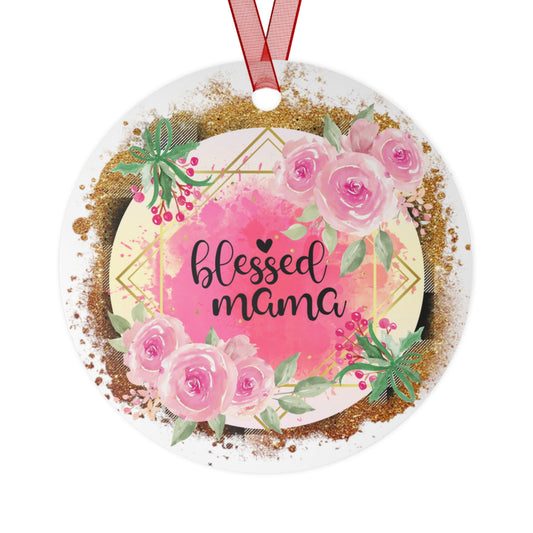 Pink Blessed Mama Ornament