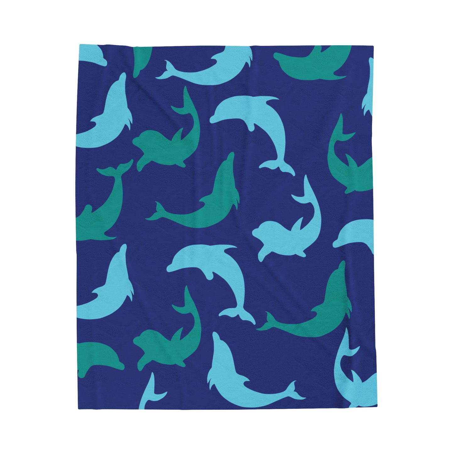 Blue Dolphin Shadows Blanket