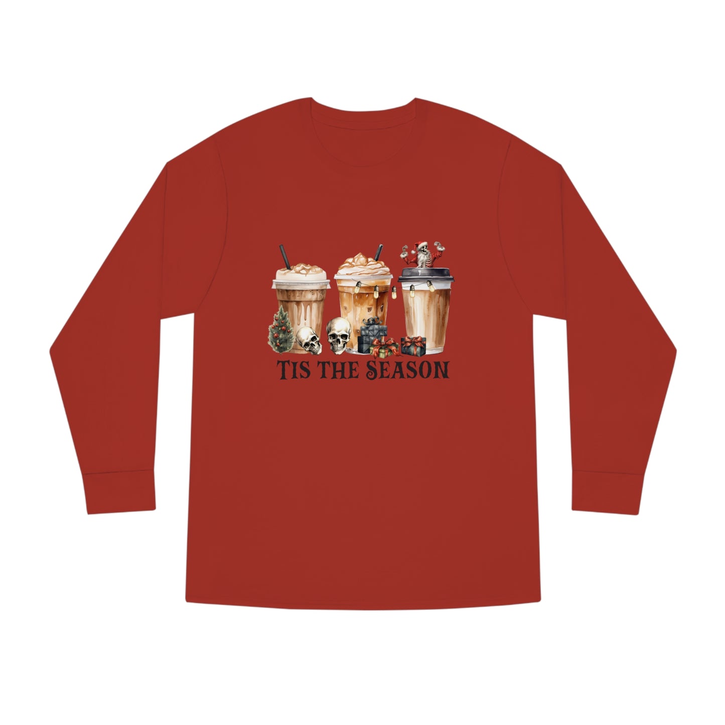 Skeleton Latte Christmas Long Sleeve Tee