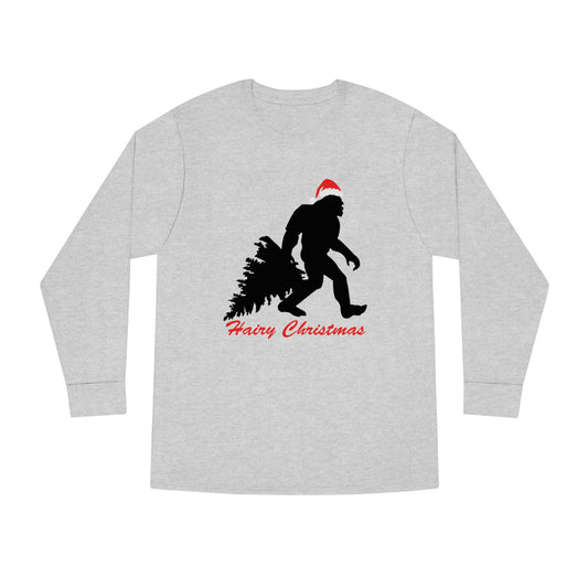 Sasquatch Big Foot Hairy Christmas Long Sleeve Tee