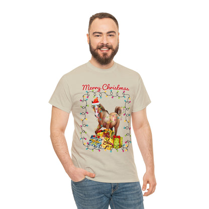 Merry Christmas Horse Christmas Short Sleeve Tee