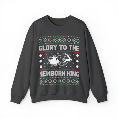 Glory to the Newborn King Christmas Ugly Sweater Sweatshirt