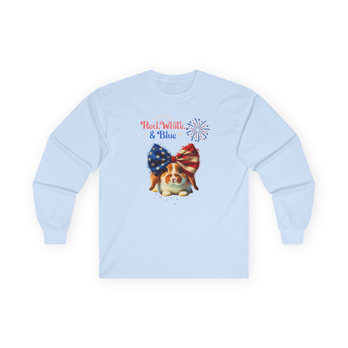 Red White And Blue Rabbit Long Sleeve T-Shirt