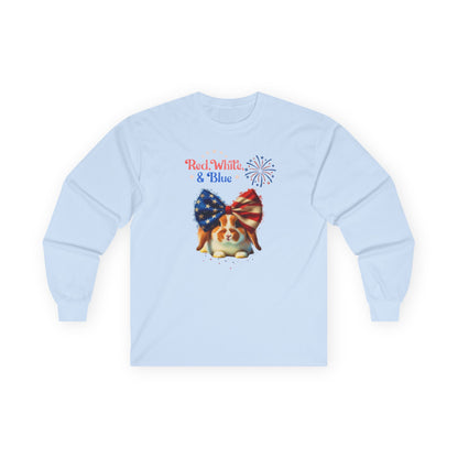 Red White And Blue Rabbit Long Sleeve T-Shirt
