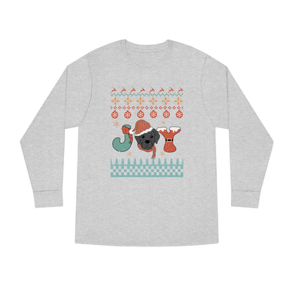 Joy Labrador Dog Christmas Ugly Sweater Long Sleeve Tee