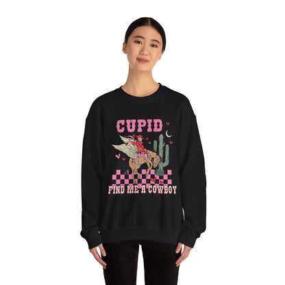 Cupid Find Me A Cowboy Valentine Sweatshirt