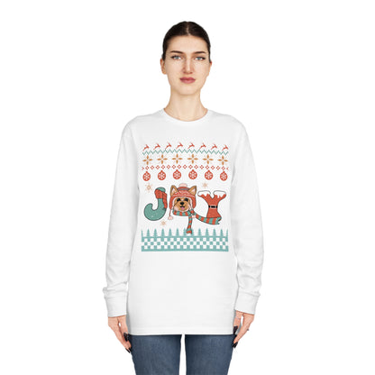Joy Yorkshire Terrier Yorkie Dog Christmas Ugly Sweater Long Sleeve Tee