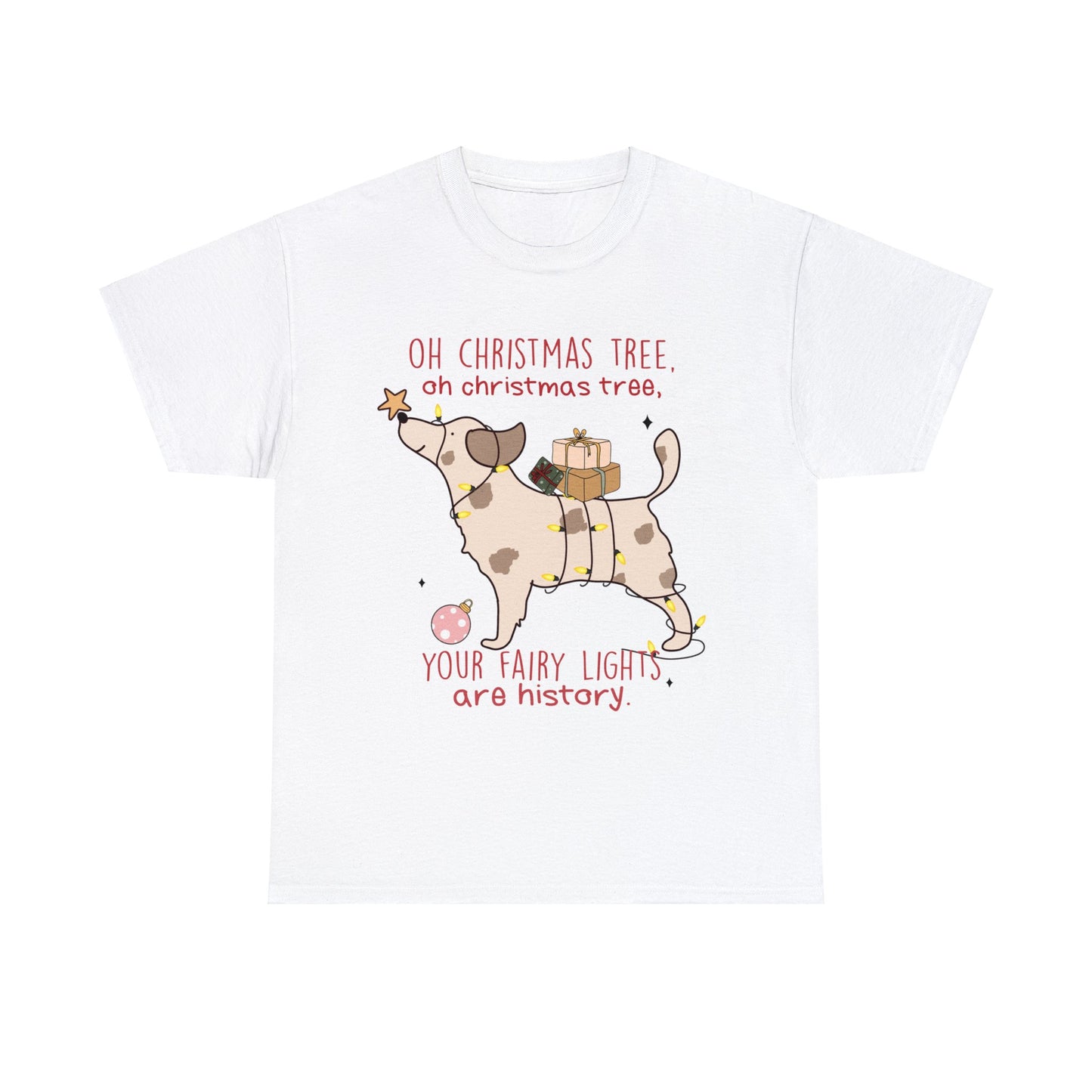 Oh Christmas Tree Your Fairy Lights Are History Dog Short Sleeve Tee