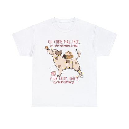 Oh Christmas Tree Your Fairy Lights Are History Dog Short Sleeve Tee