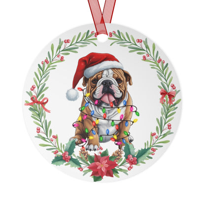 Bulldog Dog in Lights Ornament