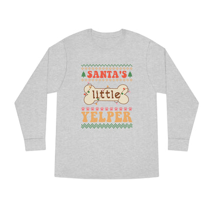 Santa's Little Yelper Christmas Ugly Sweater Long Sleeve Tee