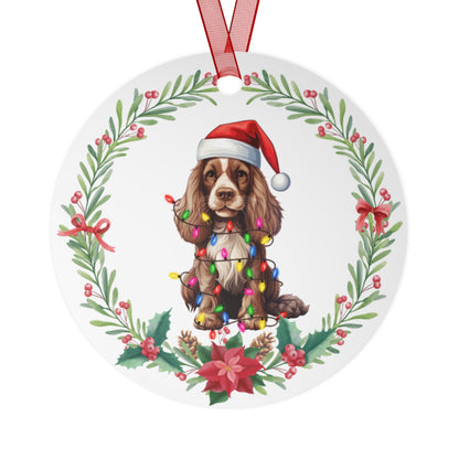 Cocker Spaniel Dog in Lights Ornament