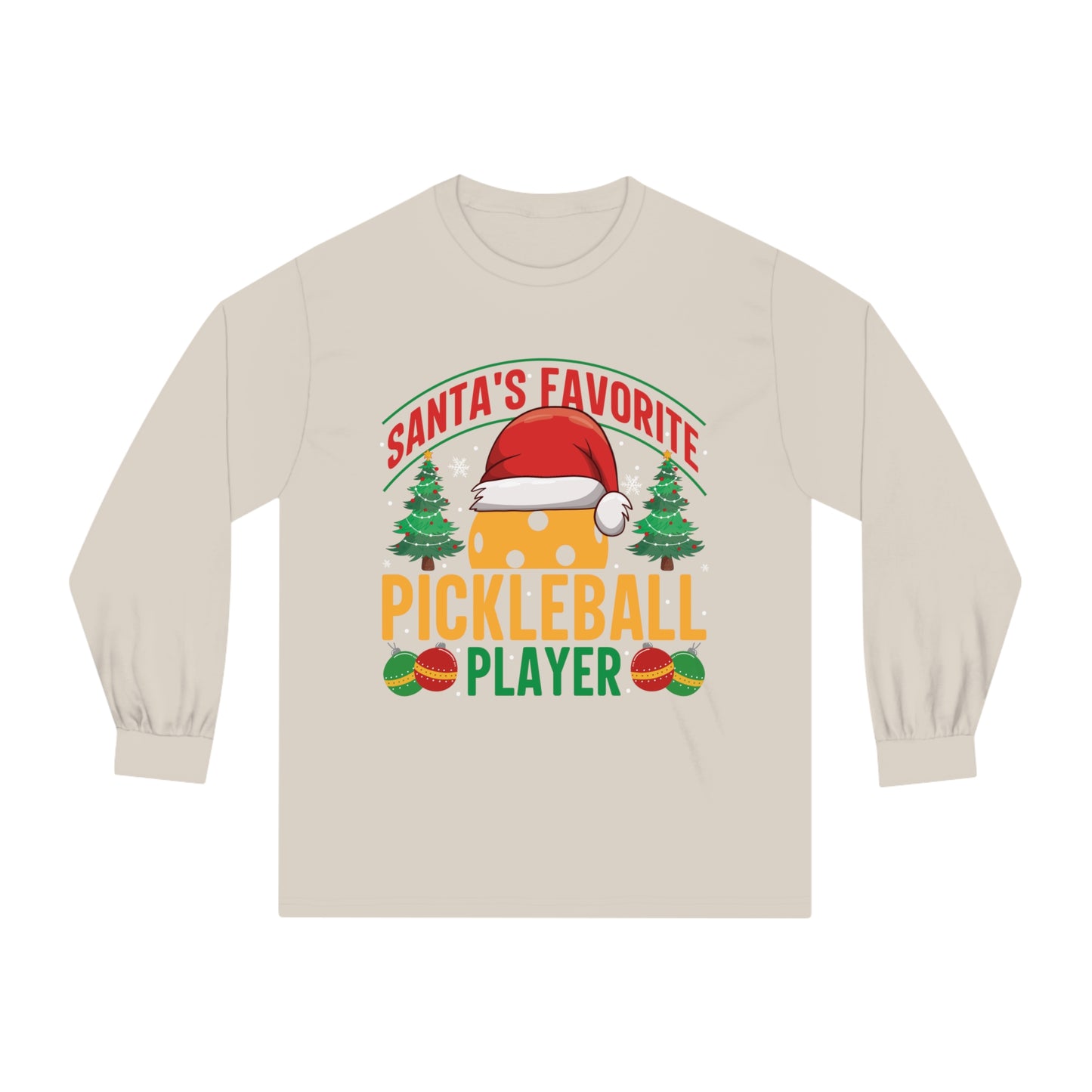 Santa's Favorite Pickleball Player Long Sleeve T-Shirt