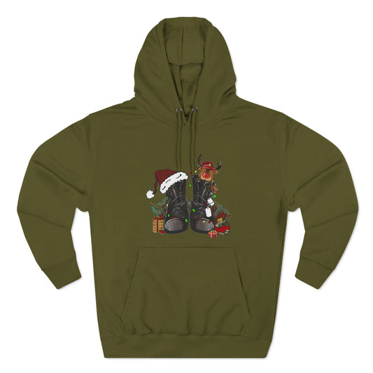 Military Boots Christmas Pullover Hoodie