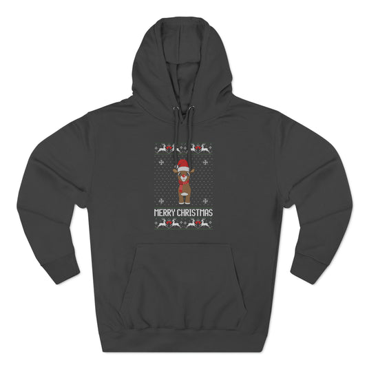 Merry Christmas Rudolph Ugly Christmas Sweater Pullover Hoodie