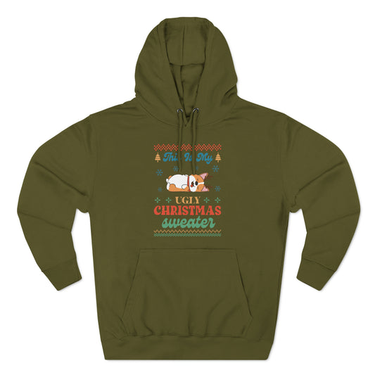 Corgi This is My Ugly Christmas Sweater Pullover Hoodie