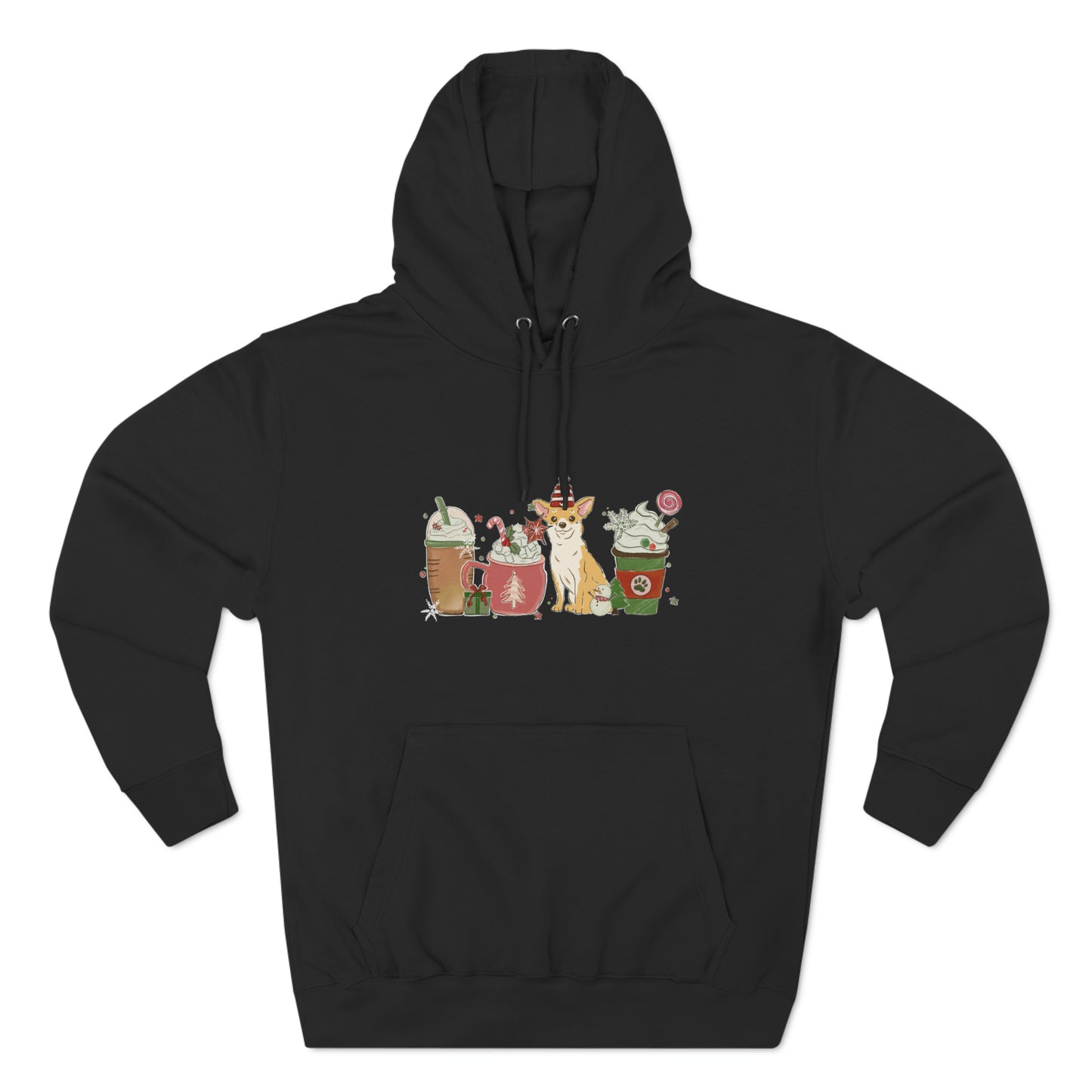 Chihuahua Dog Latte Christmas Pullover Hoodie