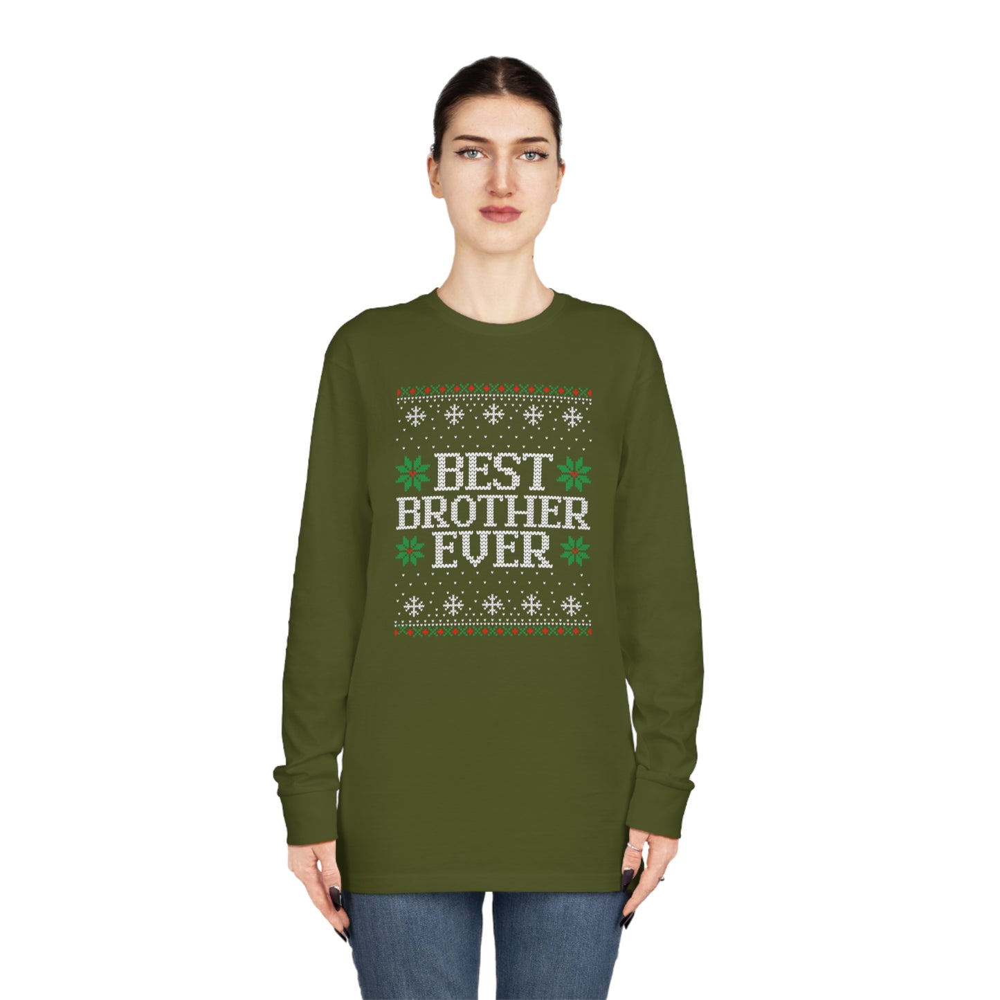Best Brother Ever Christmas Ugly Sweater Long Sleeve T-shirt