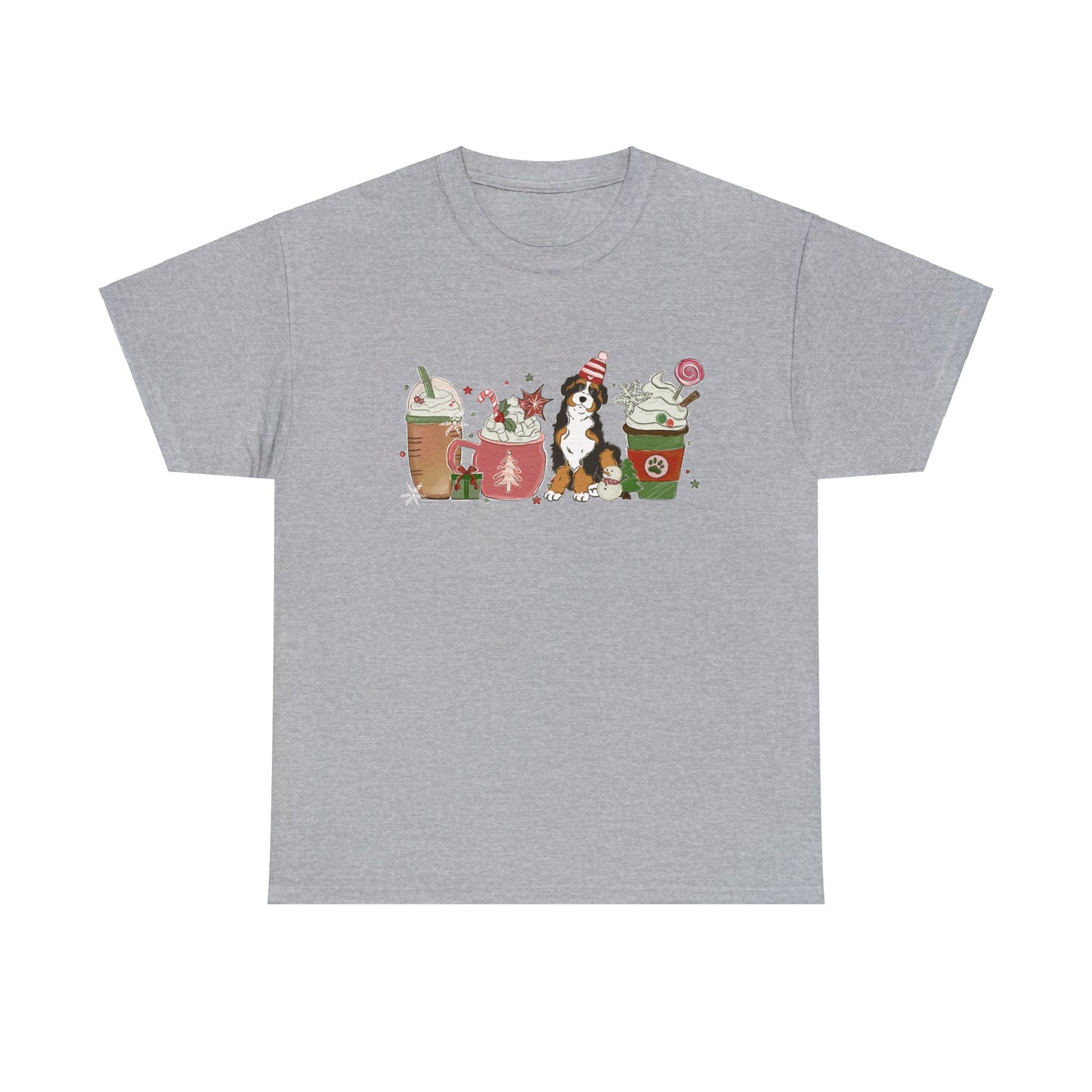 Australian Shepherd Dog Latte Christmas Short Sleeve Tee