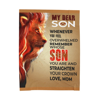 To My Dear Son Whenever You Feel Overwhelmed Love Mom Blanket