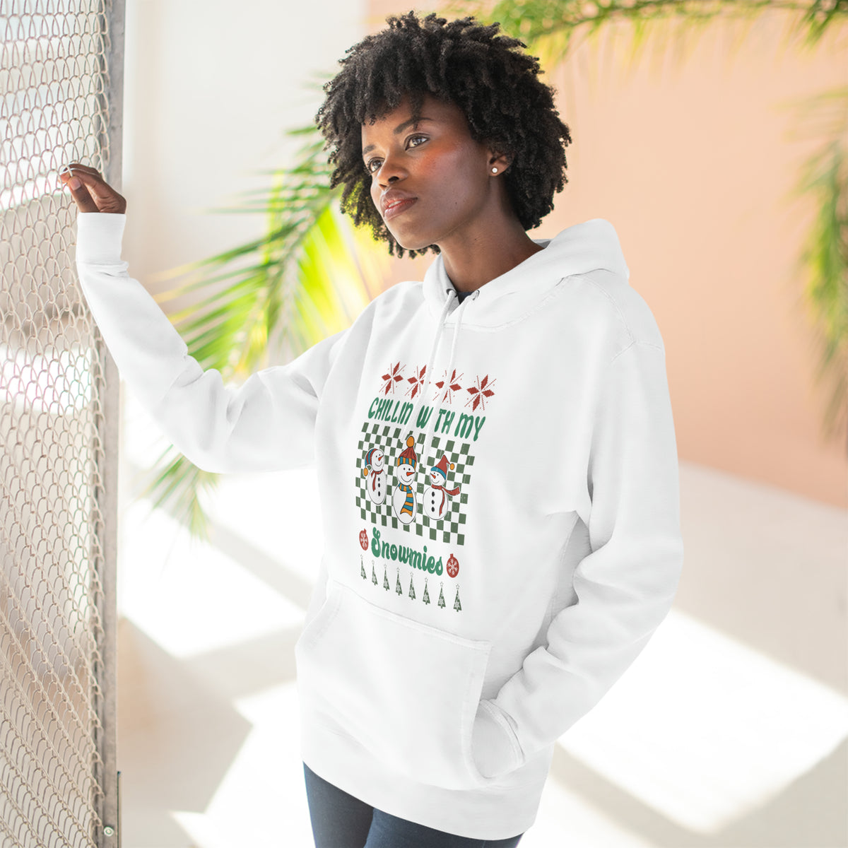 Chillin' With My Snowmies Snowmen Ugly Sweater Pullover Hoodie