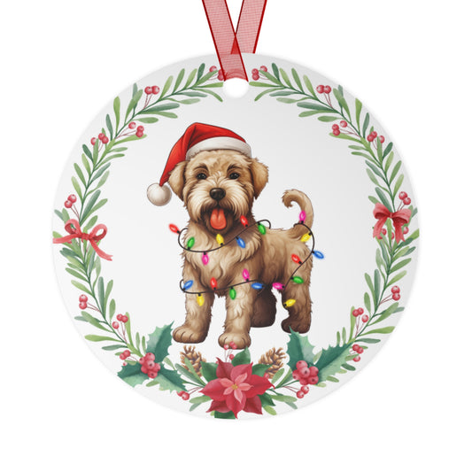 Soft Coated Wheaten Terrier Dog in Lights Ornament