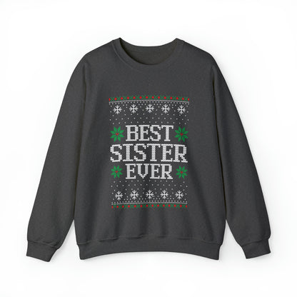 Best Sister Ever Christmas Ugly Sweater Sweatshirt