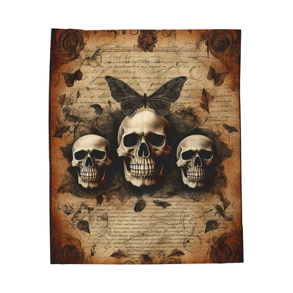 Skulls with Butterfly Blanket