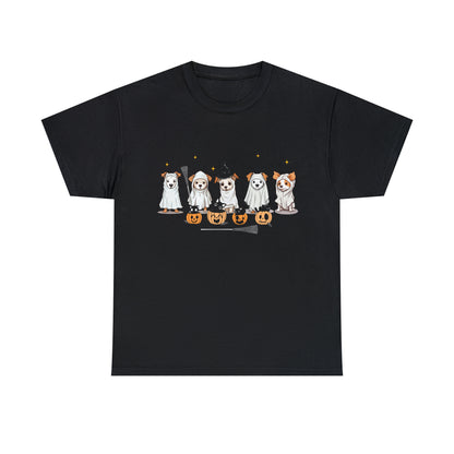 Puppy Ghosts Halloween Short Sleeve Tee