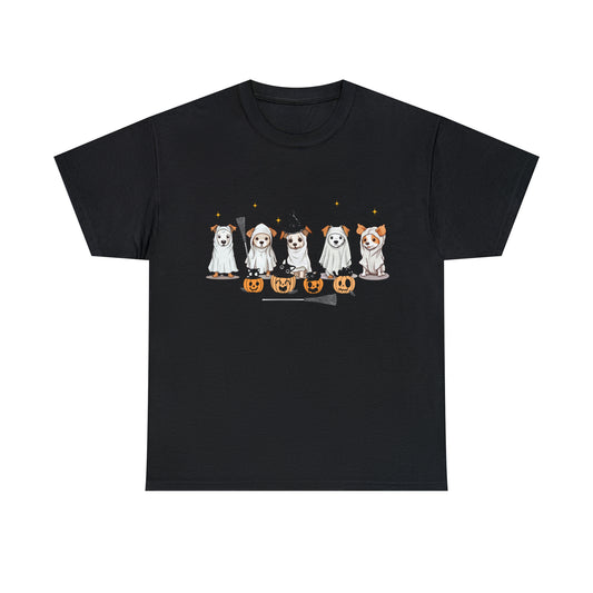 Puppy Ghosts Halloween Short Sleeve Tee