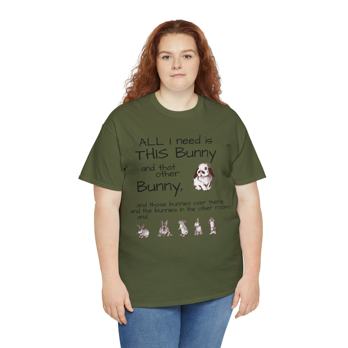 All The Bunnies Rabbit lover Unisex Heavy Cotton Tee
