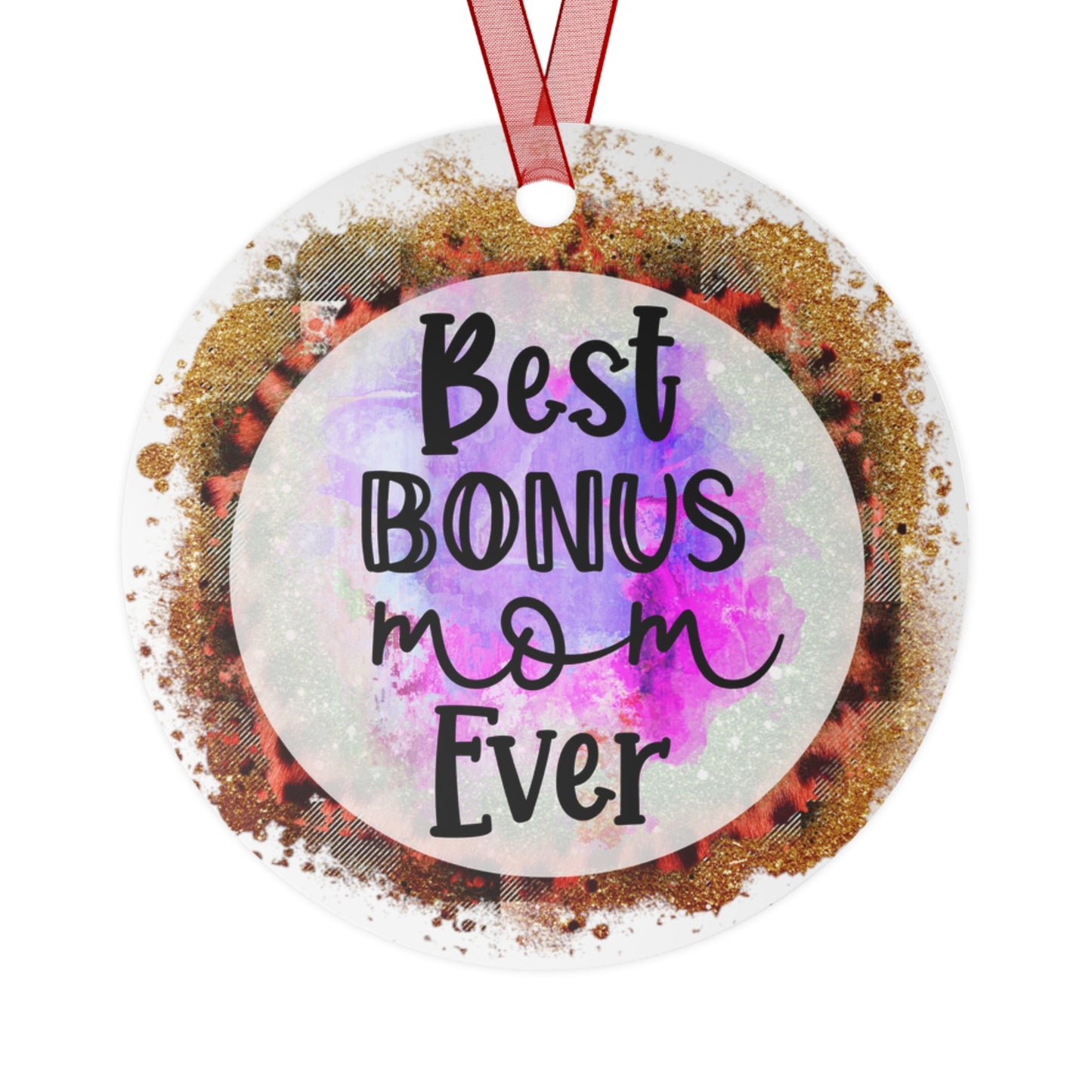 Best Bonus Mom Purple Ornament