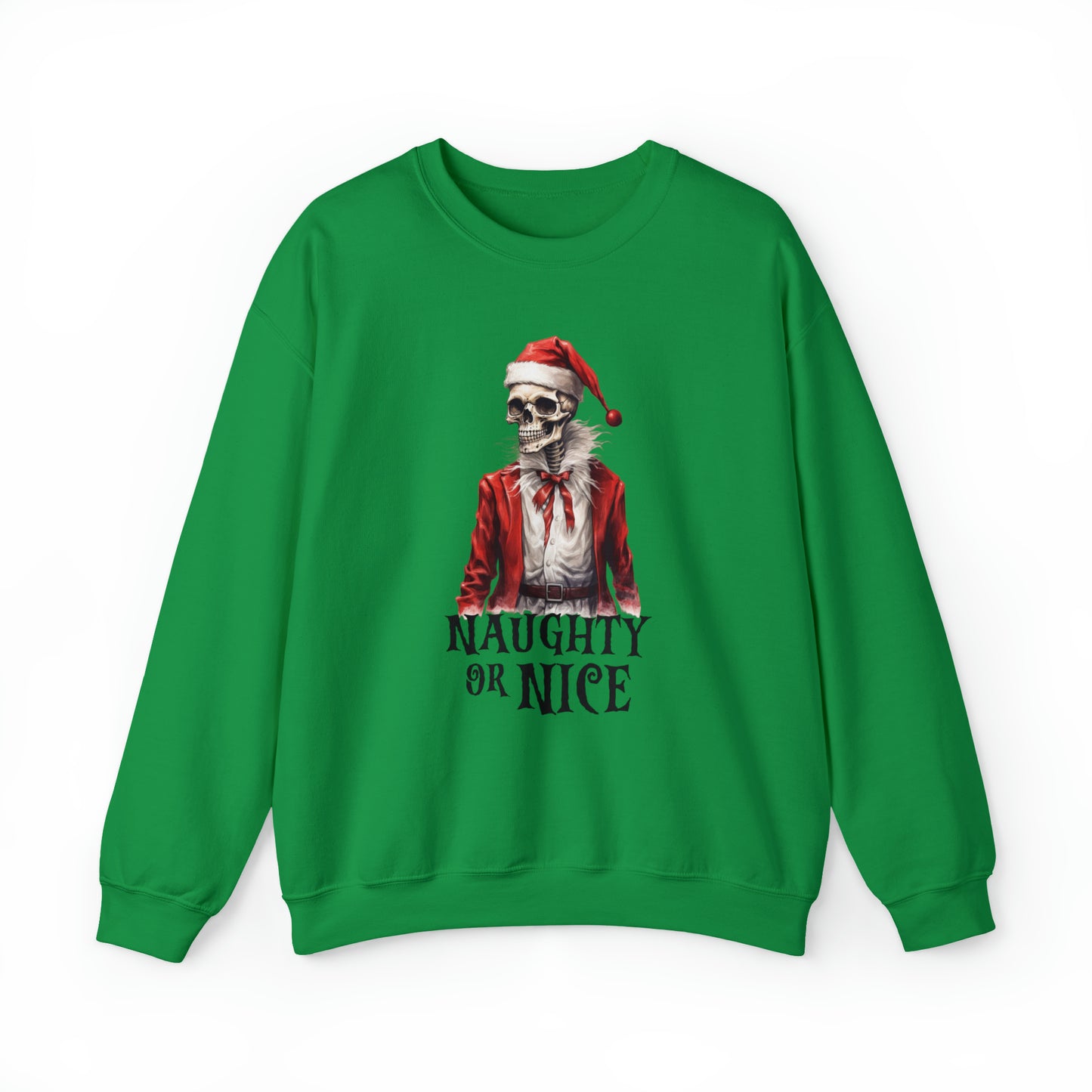 Naughty or Nice Skeleton Christmas Sweatshirt